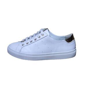 Calla Sneakers - Smooth White Leather & Silver | Size EU40(US9.5)